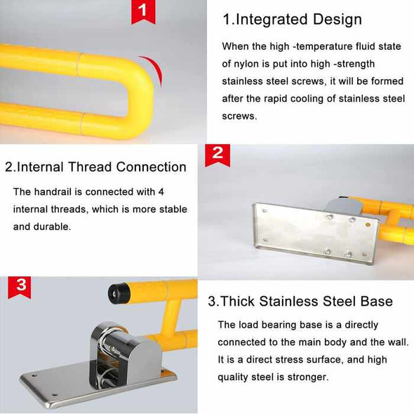 Handicap ﻿Toilet Safety Assist Grab Rails Bars Frame - Aroflit