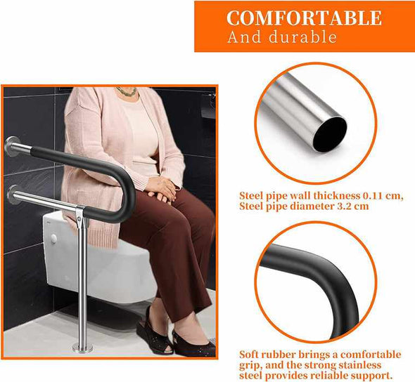 Handicap ﻿Toilet Safety Assist Grab Rails Bars Frame - Aroflit
