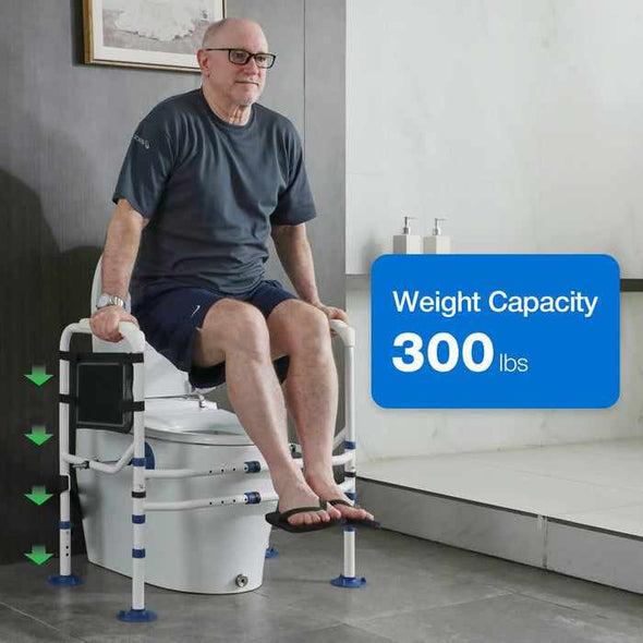 Handicap Toilet Safety Grab Bar Assist Frame Rails - Aroflit