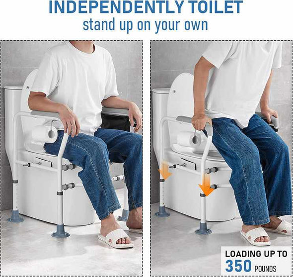 Handicap Toilet Safety Grab Bar Assist Frame Rails - Aroflit