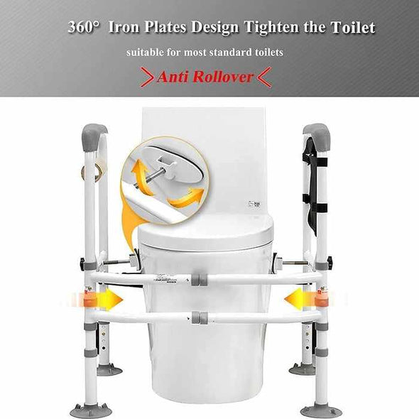 Handicap Toilet Safety Grab Bar Assist Frame Rails - Aroflit