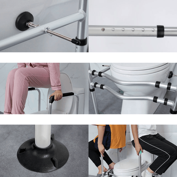 Handicap Toilet Safety Grab Bar Assist Frame Rails - Aroflit