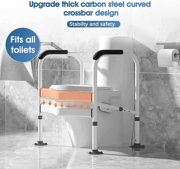 Handicap Toilet Safety Grab Bar Assist Frame Rails - Aroflit