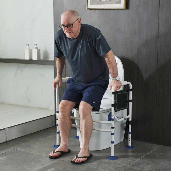 Handicap Toilet Safety Grab Bar Assist Frame Rails - Aroflit