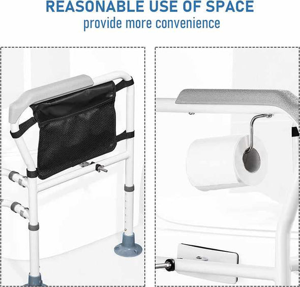 Handicap Toilet Safety Grab Bar Assist Frame Rails - Aroflit