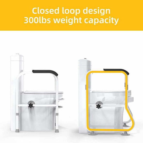 Handicap Toilet Safety Grab Bar Assist Frame Rails - Aroflit