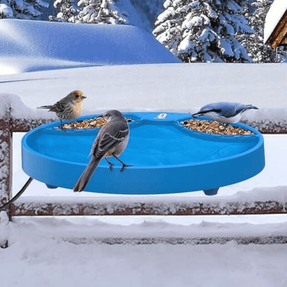 Heated Winter Garden Bird Bath for Hummingbirds, Feeding & Bathing - Aroflit