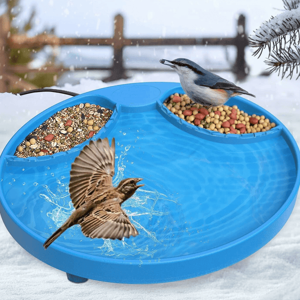 Heated Winter Garden Bird Bath for Hummingbirds, Feeding & Bathing - Aroflit