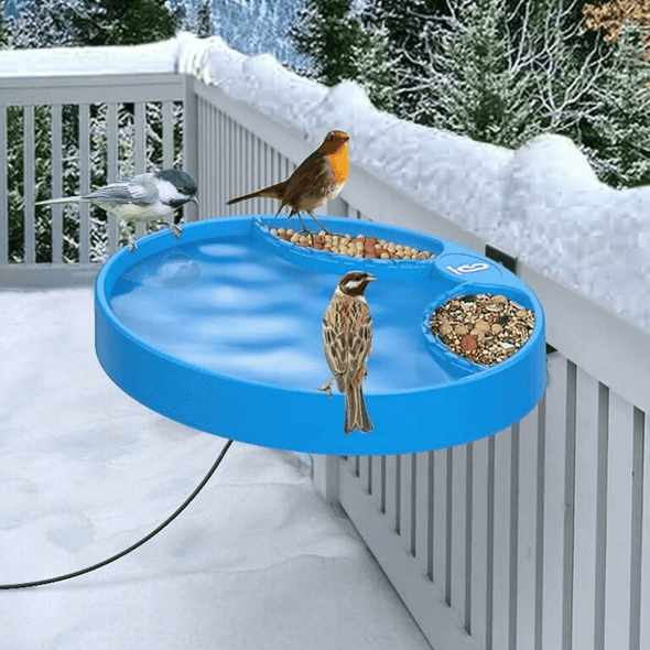 Heated Winter Garden Bird Bath for Hummingbirds, Feeding & Bathing - Aroflit