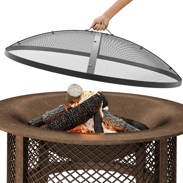 Heavy Duty 30 - Inch Wood Burning Fire Pit, Safe & Stylish Outdoor Fun - Aroflit