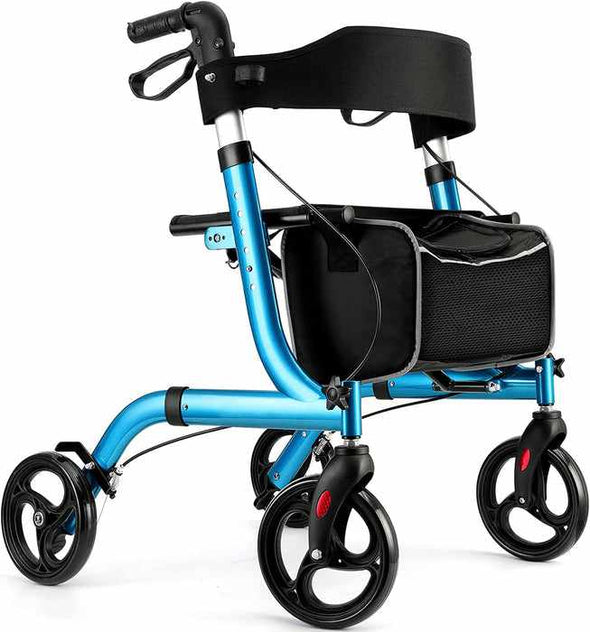 Heavy Duty 4 Wheel Lightweight Rollator Walker With Seat - Aroflit