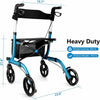 Heavy Duty 4 Wheel Lightweight Rollator Walker With Seat - Aroflit