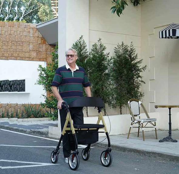 Heavy Duty 4 Wheel Lightweight Rollator Walker With Seat - Aroflit
