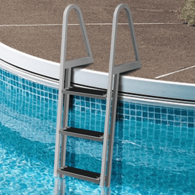 Heavy Duty Aluminum Pool & Boat Deck Ladder, Rust - Resistant, 350 lbs - Aroflit