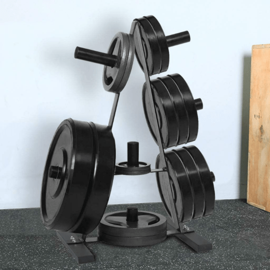 Heavy Duty Bumper Plate Storage Weight Tree Rack for Home Gym - Aroflit