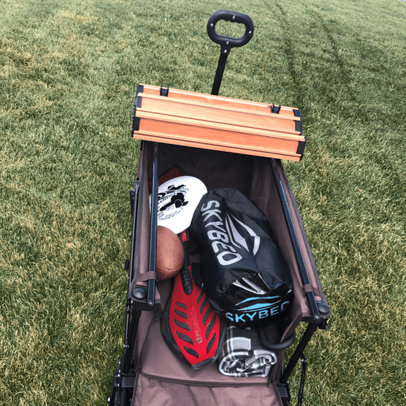 Heavy Duty Collapsible Outdoor Garden Wagon for Yard & Planting Tasks - Aroflit