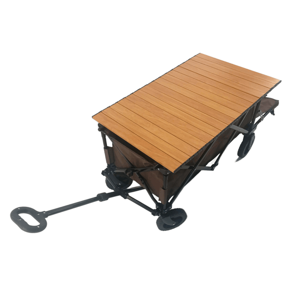 Heavy Duty Collapsible Outdoor Garden Wagon for Yard & Planting Tasks - Aroflit
