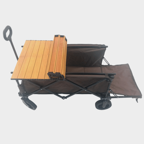 Heavy Duty Collapsible Outdoor Garden Wagon for Yard & Planting Tasks - Aroflit