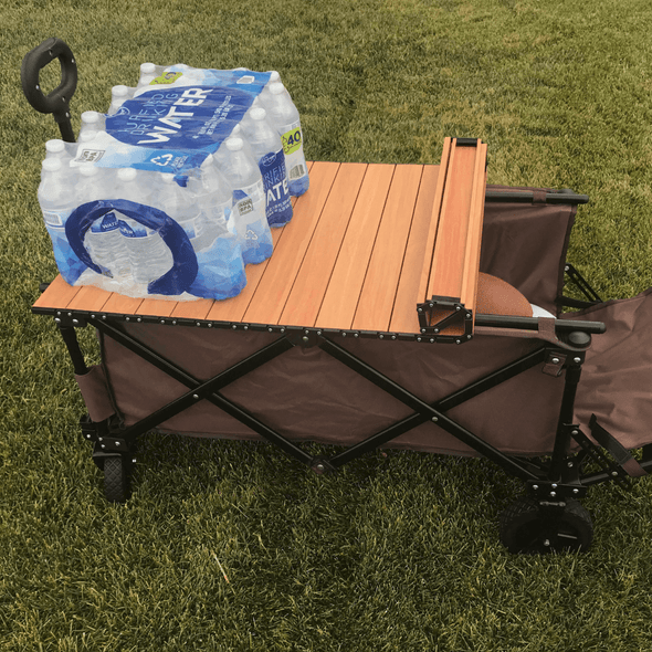 Heavy Duty Collapsible Outdoor Garden Wagon for Yard & Planting Tasks - Aroflit