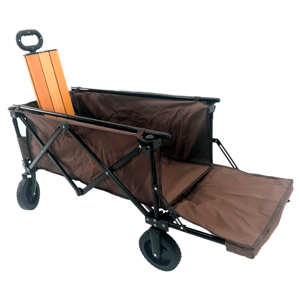 Heavy Duty Collapsible Outdoor Garden Wagon for Yard & Planting Tasks - Aroflit