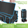 Heavy Duty Foldable Wagon Cart, Portable, Durable, Compact Design - Aroflit