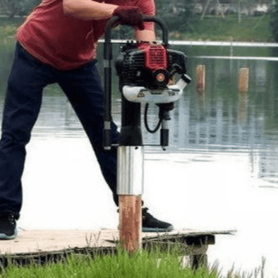 Heavy Duty Gas Powered Hydraulic Fence Post Driver 32.6cc - Aroflit