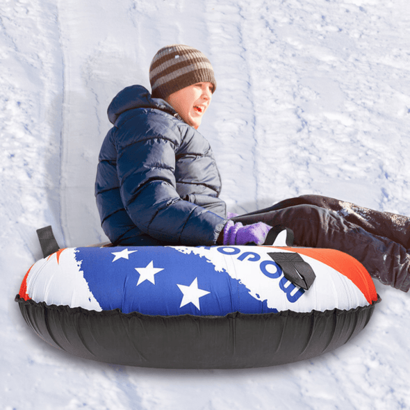 Heavy Duty Inflatable Saucer Snow Tube Sled, Kids & Adults 44 - Inch - Aroflit