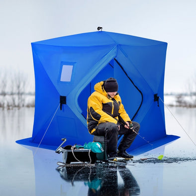Heavy Duty Insulated Pop Up Winter Ice Fishing Tent Shanty - Aroflit
