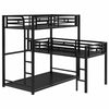 Heavy Duty L Shaped Triple Tier Bunk Bed - Aroflit