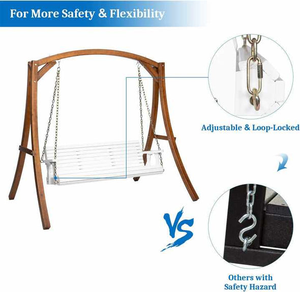 Heavy Duty Outdoor Front Porch Bench Swing - Aroflit