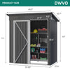 Heavy Duty Outdoor Storage Shed with Lockable Door, Weatherproof - Aroflit