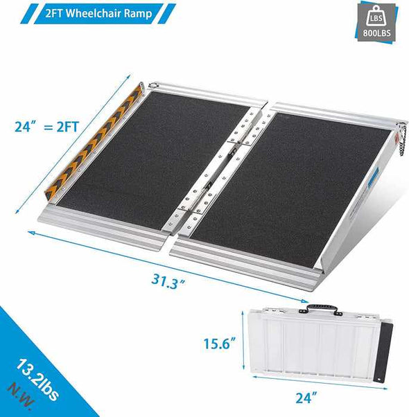 Heavy Duty Portable Temporary Home Wheelchair Stair Ramp - Aroflit