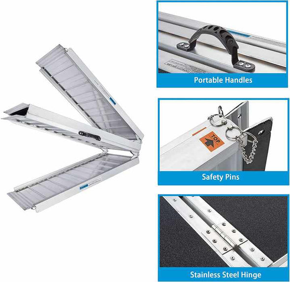 Heavy Duty Portable Temporary Home Wheelchair Stair Ramp - Aroflit