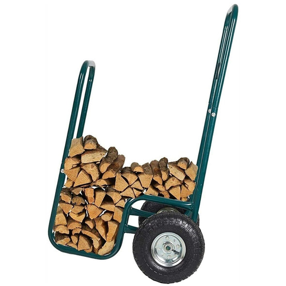 Heavy - Duty Rolling Firewood Log Carrier with Wheels, 220 Lb Capacity - Aroflit