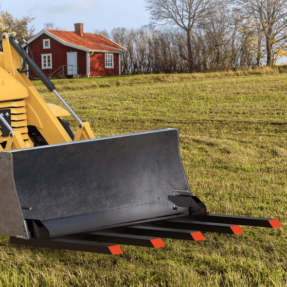 Heavy Duty Skid Steer Loader Fork Attachment - 2500 lbs Capacity - Aroflit