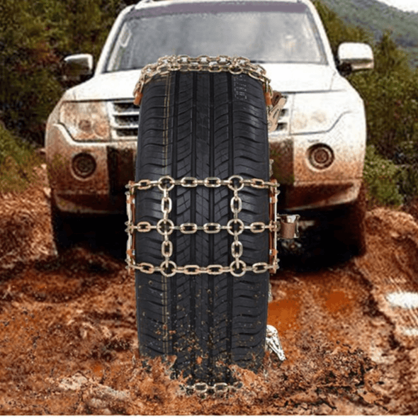 High Traction Heavy Duty Snow Car Tire Chains (8PCS) for SUVs & Trucks - Aroflit