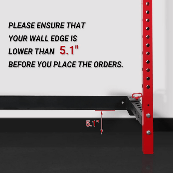 Home Gym Wall Mounted Folding Power Squat Rack - Aroflit