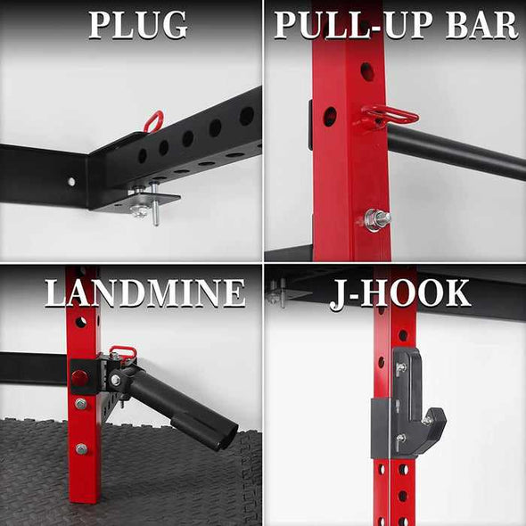 Home Gym Wall Mounted Folding Power Squat Rack - Aroflit