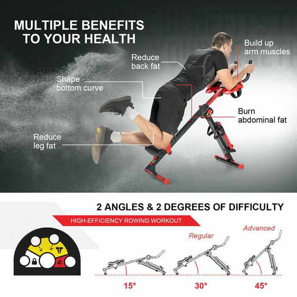 Home Indoor Compact Folding Portable Rowing Machine - Aroflit