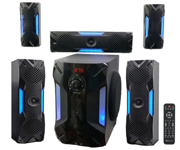 Home Theater System with Bluetooth/USB and 8" Subwoofer - 5.1 Sound - Aroflit