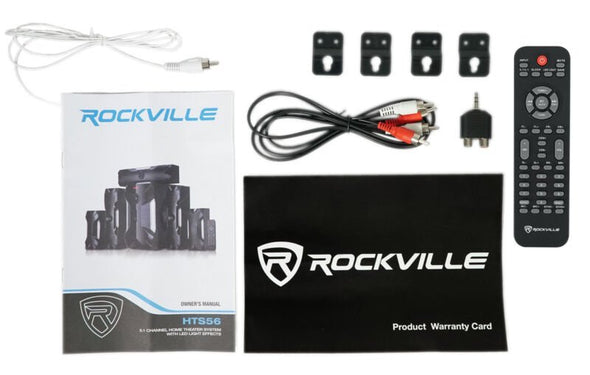 Home Theater System with Bluetooth/USB and 8" Subwoofer - 5.1 Sound - Aroflit