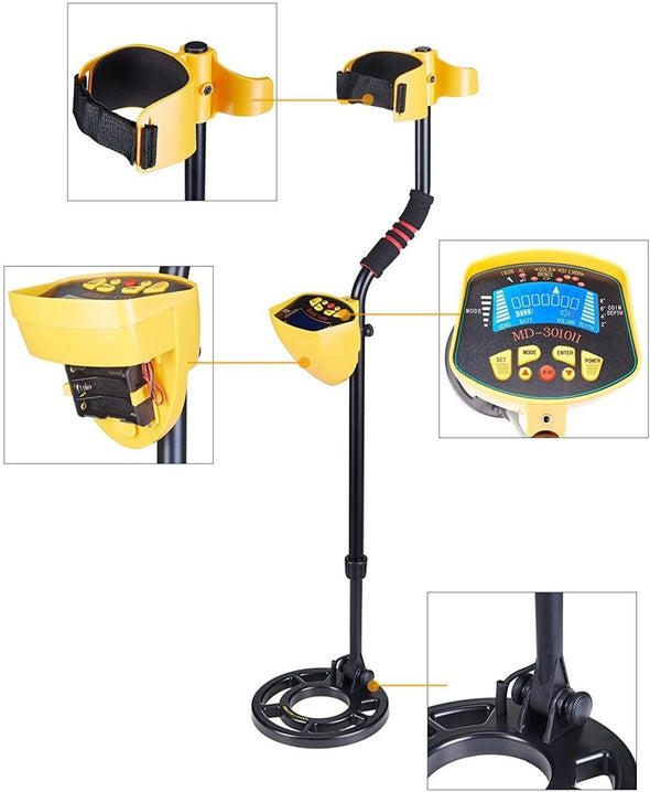 Hunter B7 Professional Gold Metal Detector, LCD Metal Finder - Aroflit