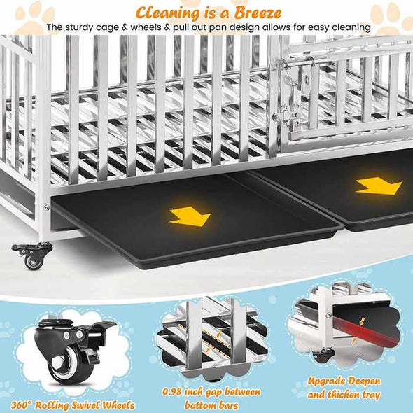 Indestructible Heavy Duty Dog Escape Proof Kennel Crate - Aroflit