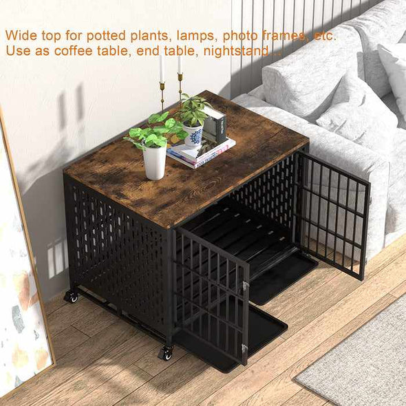 Indestructible Heavy Duty Dog Escape Proof Kennel Crate - Aroflit
