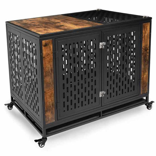 Indestructible Heavy Duty Dog Escape Proof Kennel Crate - Aroflit