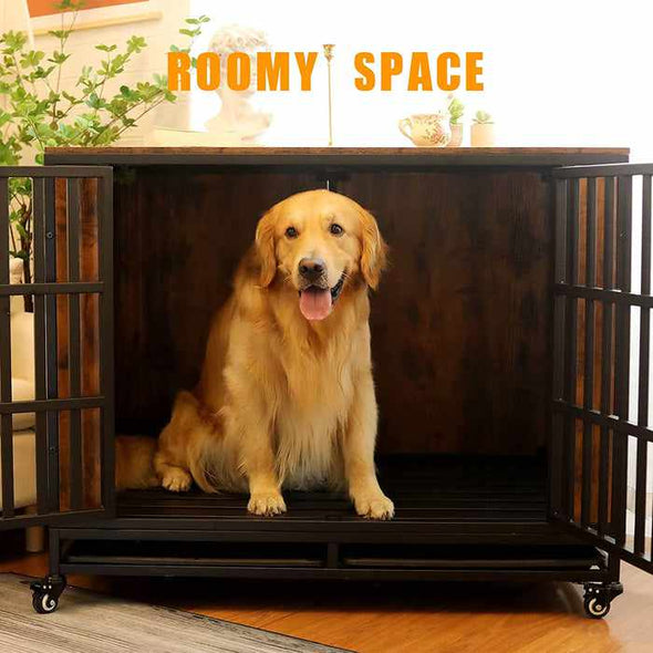 Indestructible Heavy Duty Dog Escape Proof Kennel Crate - Aroflit