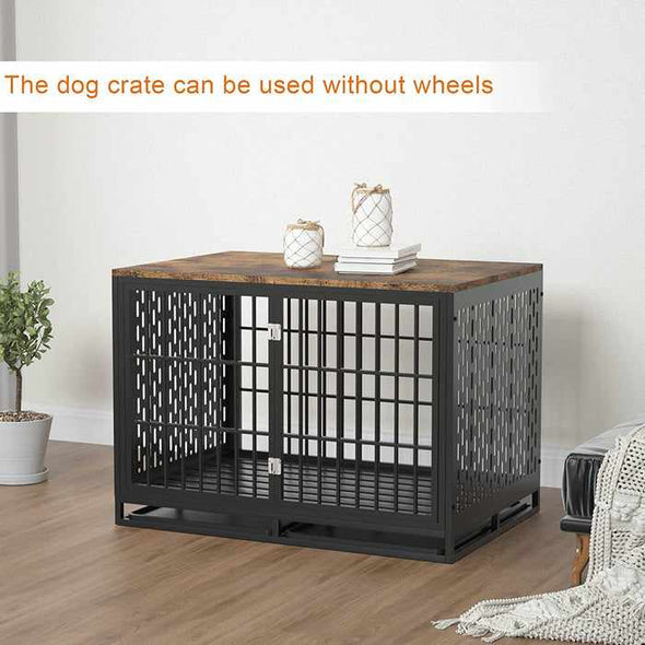 Indestructible Heavy Duty Dog Escape Proof Kennel Crate - Aroflit