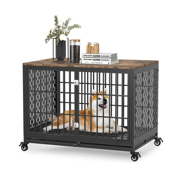 Indestructible Heavy Duty Dog Escape Proof Kennel Crate - Aroflit