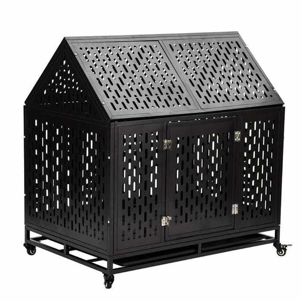 Indestructible Heavy Duty Dog Escape Proof Kennel Crate - Aroflit