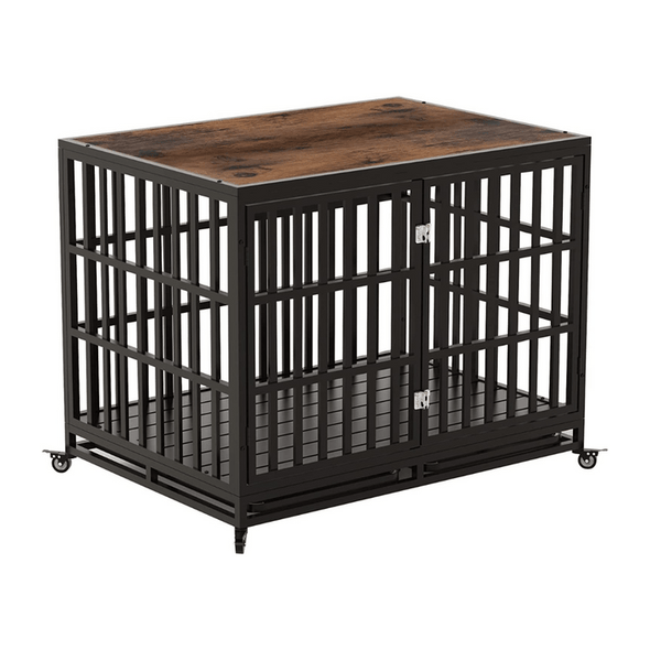 Indestructible Heavy Duty Dog Escape Proof Kennel Crate - Aroflit